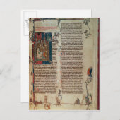 Walter Map über die Geschichte der Abenteuer Postkarte (Vorne/Hinten)