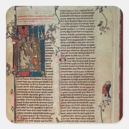 Walter Map über die Geschichte der Abenteuer Quadratischer Aufkleber (Vorderseite)