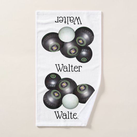 Walter Name on Lawn Bowls Design, Handtuch (Handtuch)