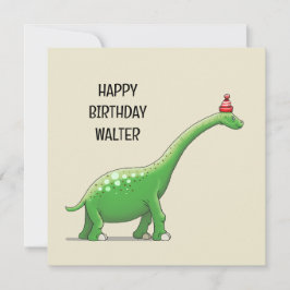 Walter the Dinosaur Birthday Card Karte