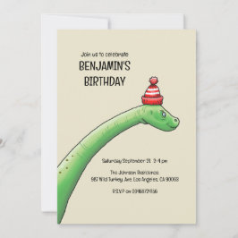 Walter the Dinosaur Birthday Einladung