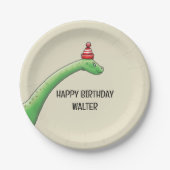 Walter the Dinosaur Pappteller (Vorderseite)