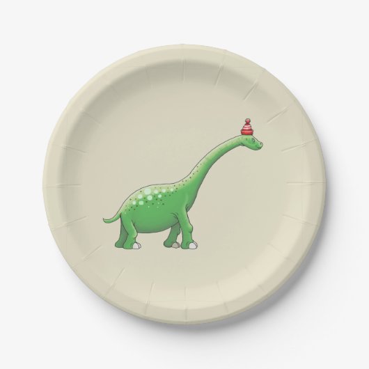 Walter the Dinosaur Pappteller (Vorderseite)