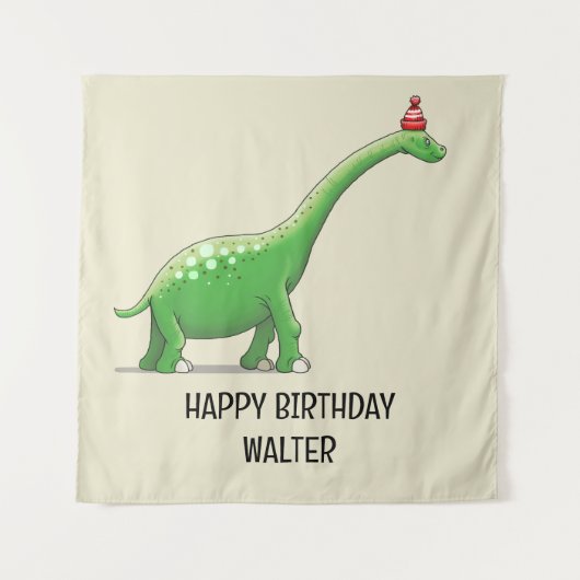 Walter the Dinosaur Wandteppich (Vorderseite)