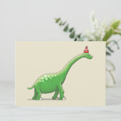 Walter the Long Neck Dinosaur Karte (Stehend Vorderseite)