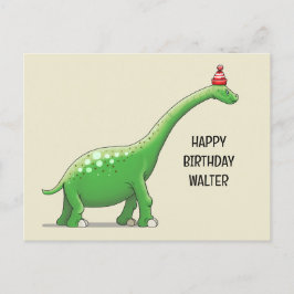 Walter the Long Neck Dinosaur Postkarte