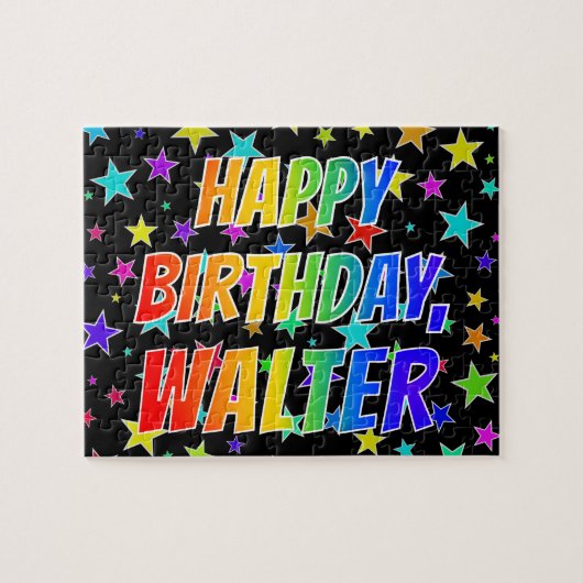 "WALTER" Vorname, Spaß "GLÜCKLICHER GEBURTSTAG" Puzzle (Horizontal)