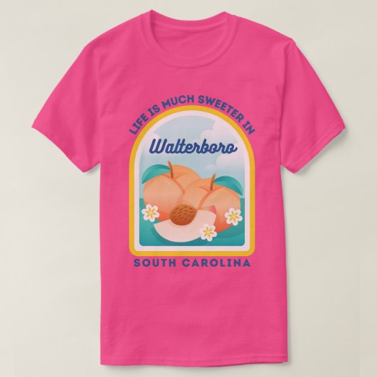 Walterboro South olina SC Peach Tourist Souvenir T-Shirt (Design vorne)