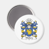 Walters Familienwappen Magnet (Vorderseite/Rückseite)