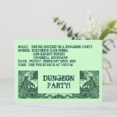 WÄLTESTE GRÜNE DRAGONS & DUNGEONS ~PARTY EINLADUNG (Stehend Vorderseite)