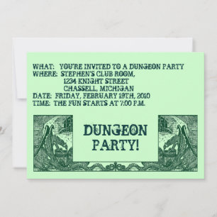 WÄLTESTE GRÜNE DRAGONS & DUNGEONS ~PARTY EINLADUNG