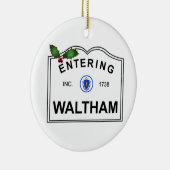 Waltham MA Keramikornament (Rechts)