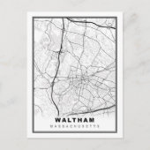 Waltham Map Postkarte (Vorderseite)