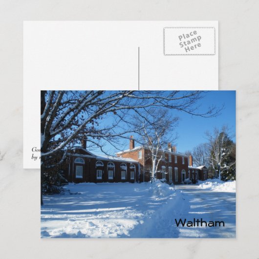 Waltham Postkarte (Vorne/Hinten)