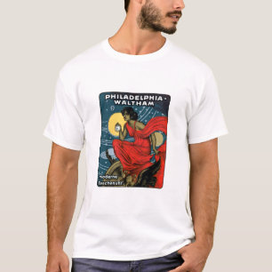 Waltham Taschen-Uhr-Plakat 1900 T-Shirt