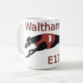 Walthamstow E17 Windhund-Tasse Kaffeetasse (Vorderseite Links)