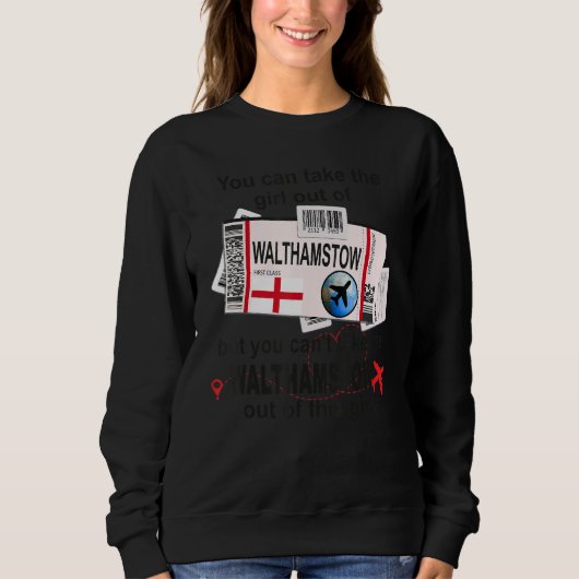 Walthamstow Girl Walthamstow Boarding Pass Walth Sweatshirt (Vorderseite)
