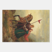 Walther und Hildegund fliehen mit ihrem Pferd Geschenkpapier Set (Vorderseite)