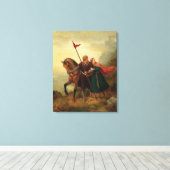 Walther und Hildegund fliehen mit ihrem Pferd Leinwanddruck (Insitu (Holzboden))