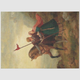 Walther und Hildegund fliehen mit ihrem Pferd Seidenpapier