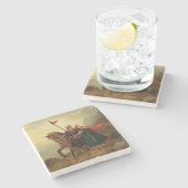 Walther und Hildegund fliehen mit ihrem Pferd Steinuntersetzer (Seitenansicht)