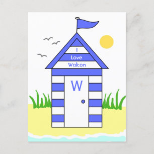 Walton-on-the-Naze Beach Hut Postcard Postkarte