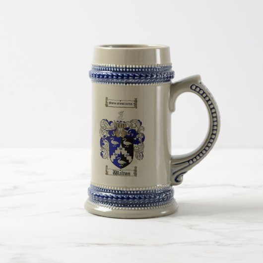 Walton Wappen Stein Bierglas (Rechts)