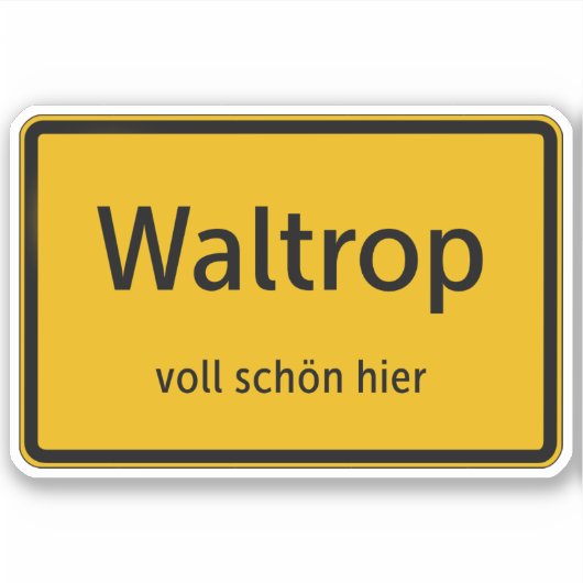 Waltrop Aufkleber Sticker Autoaufkleber (Vorderseite)