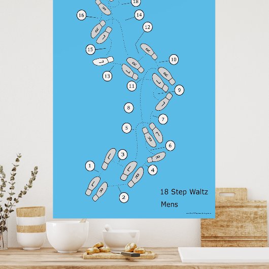 Waltz 18 Steps Mens Poster (Küche)
