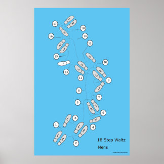 Waltz 18 Steps Mens Poster