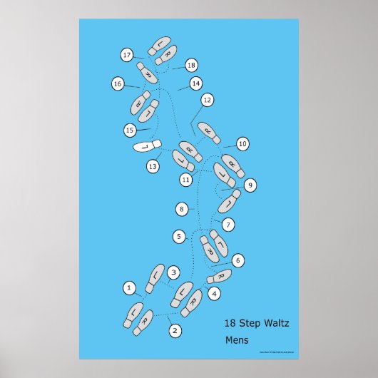 Waltz 18 Steps Mens Poster (Vorne)