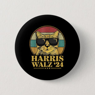 Waltz 2024 Election Cat Lady Kamala Harris Tim Wal Button