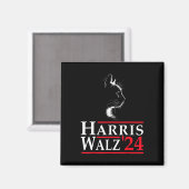 Waltz 2024 Funny Cat Abstimmung für Kamala Harris Magnet (Vorderseite/Rückseite)