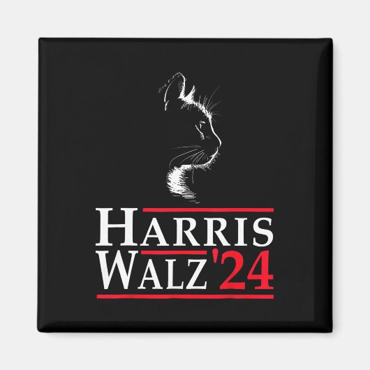 Waltz 2024 Funny Cat Abstimmung für Kamala Harris Magnet (Vorne)