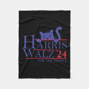 Waltz 2024 für die Leute Funny Cat Lady Kamala 20 Fleecedecke