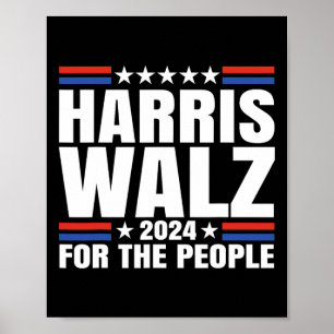 Waltz 2024 für die Menschen Kamala Harris Tim Walt Poster