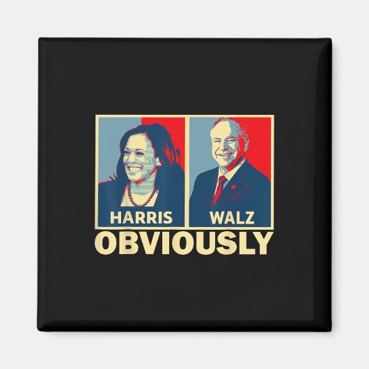 Waltz 2024 offensichtlich Tim Walz Kamala Harris 2 Magnet (Vorne)
