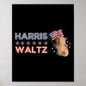 Waltz 2024 Shirt Capybara Flag Patriot Capy Rodent Poster (Vorne)