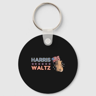 Waltz 2024 Shirt Capybara Flag Patriot Capy Rodent Schlüsselanhänger