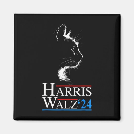 Waltz 2024 Wahl Funny Cat Kamala Harris Tim WA Magnet (Vorne)