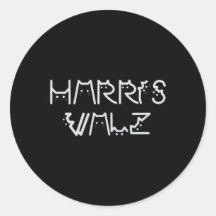 Waltz 2024 Wahl Funny Cat Kamala Harris Tim Wa Runder Aufkleber