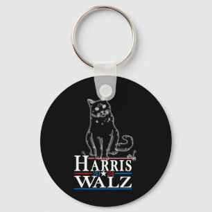 Waltz 2024 Wahl Funny Cat Kamala Harris Tim WA Schlüsselanhänger