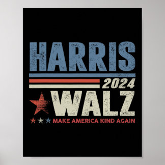 Waltz 2024 Wahl Kamala Harris Tim Waltz 2024 1 Poster