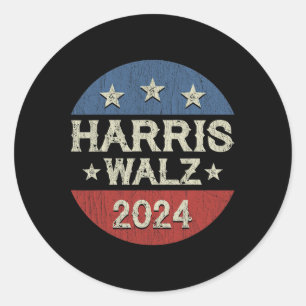 Waltz 2024 Wahl Kamala Harris Tim Waltz 2024 1 Runder Aufkleber