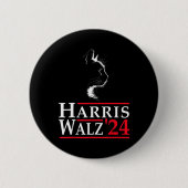Waltz 2024 Wahl Kamala Harris Tim Waltz 2024 3 Button (Vorderseite)