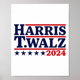 Waltz 2024 Wahl Kamala Harris Tim Waltz 2024 3 Poster