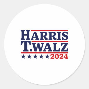 Waltz 2024 Wahl Kamala Harris Tim Waltz 2024 3 Runder Aufkleber