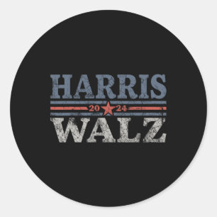 Waltz 2024 Wahl Kamala Harris Tim Waltz 2024 3 Runder Aufkleber