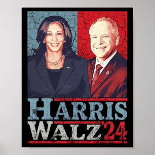 Waltz 2024 Wahl Kamala Harris Tim Waltz 2024 5 Poster