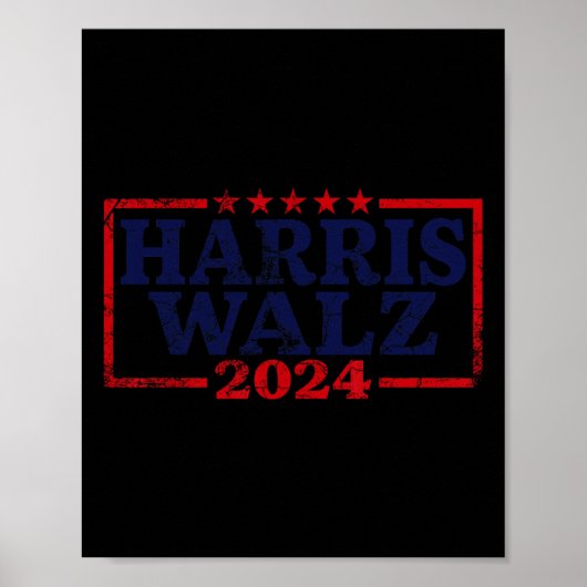 Waltz 2024 Wahl Kamala Harris Tim Waltz 2024 5 Poster (Vorne)